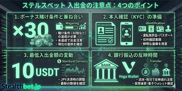 ステルスベット 入出金 注意点